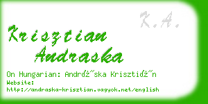 krisztian andraska business card